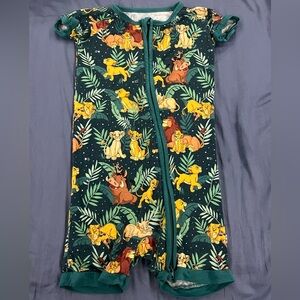 Little Sleepies Lion King Shorty Zippy Size 2T